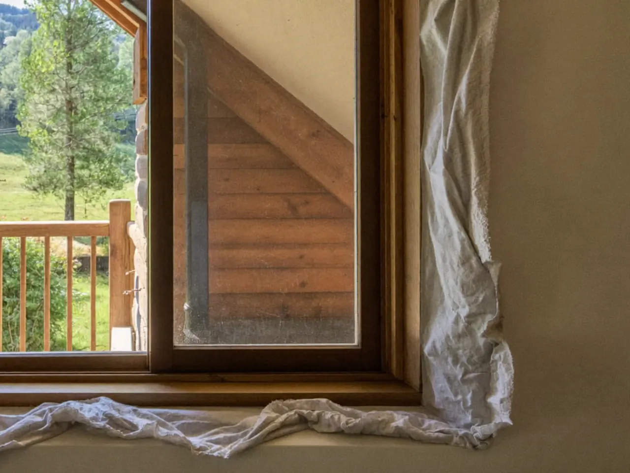 Brush pile seal set into the runner of a sash window