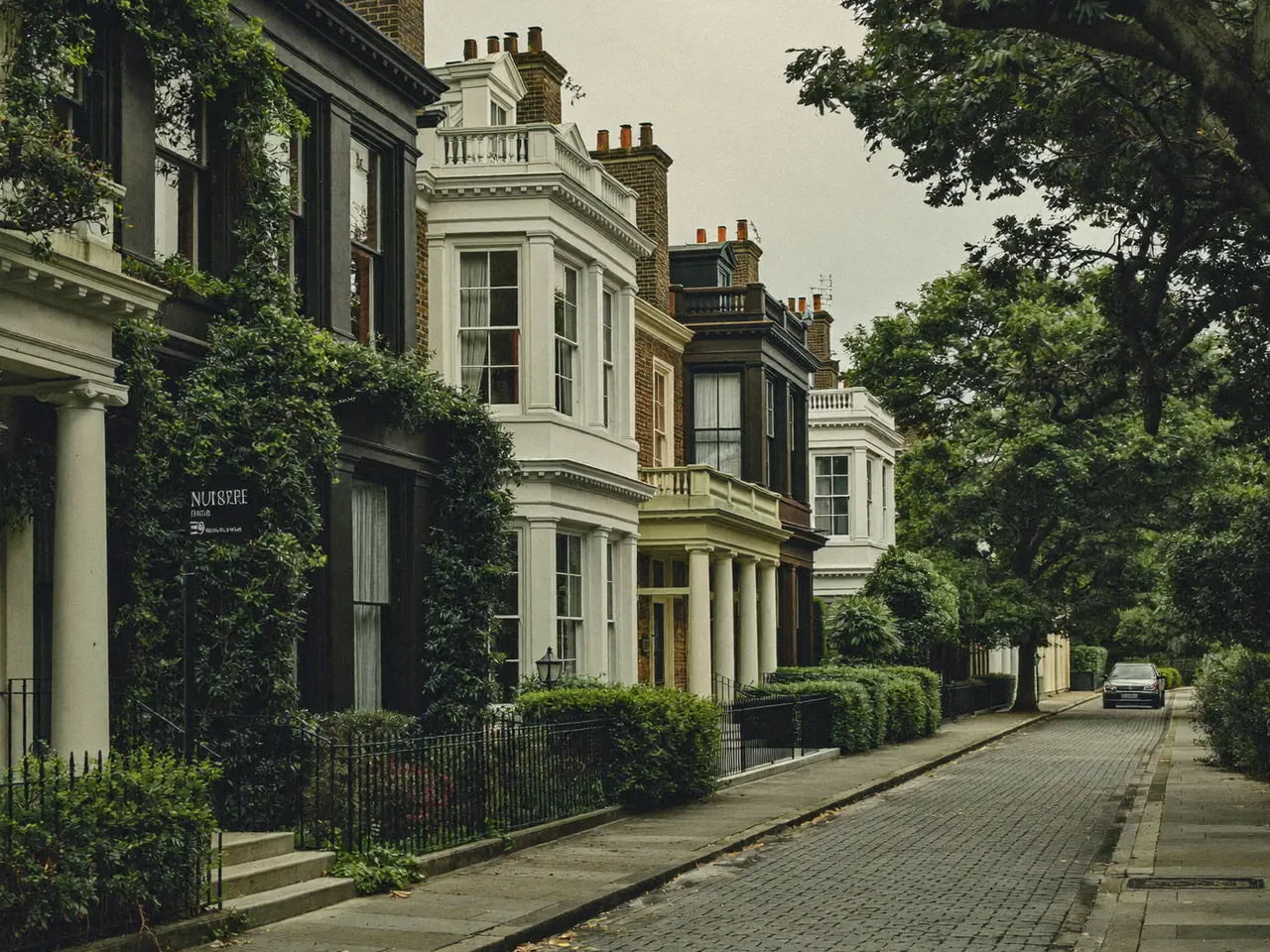 A terrace of homes with mixed timber and uPVC sash windows